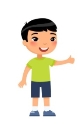 Free Vector | Little asian boy showing thumbs up gesture. happy cute kid.  smiling toddler, preteen child cartoon character
